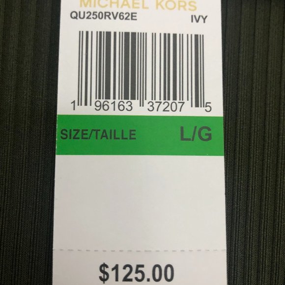 Michael Kors Ivy green semi wrap v-neck top - Picture 3 of 3